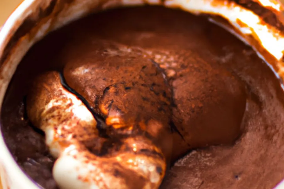 Chocolate quente cremoso com creme de leite low carb