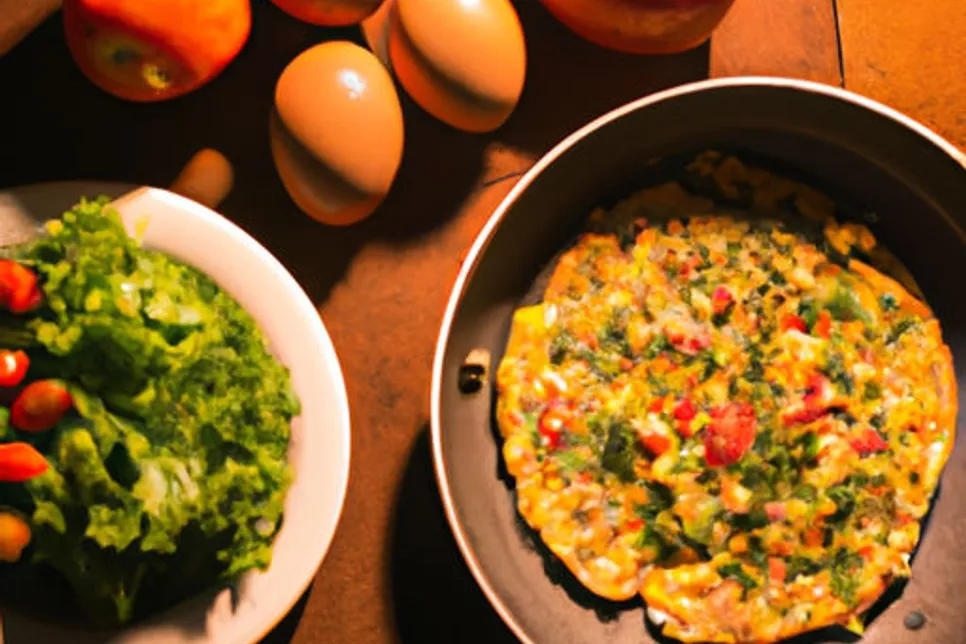 Omelete Low Carb de Legumes