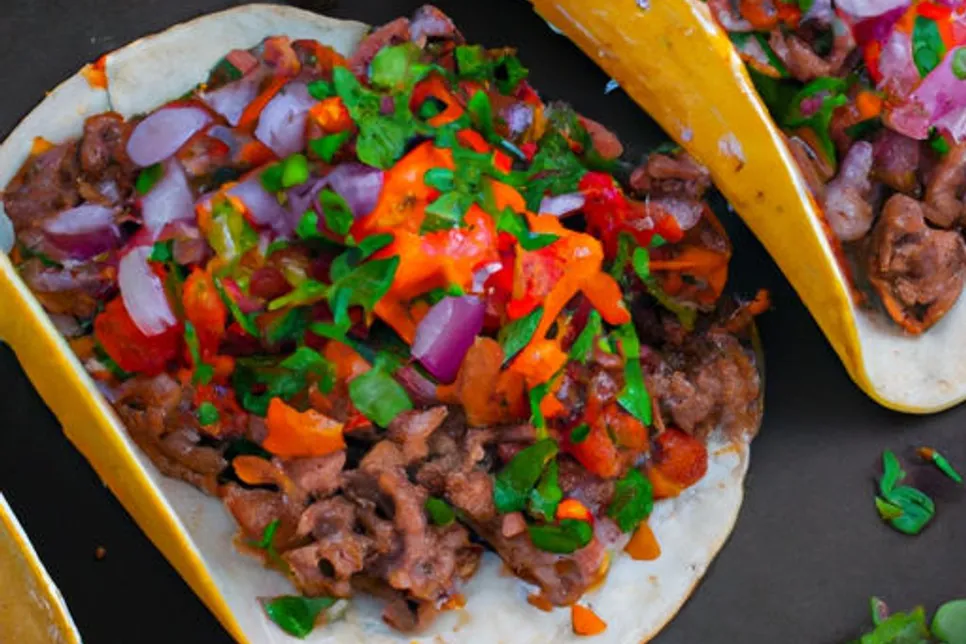 Tacos de carne com legumes Low Carb
