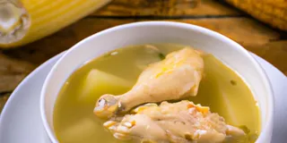 Receita Caldo de Frango Low Carb com Milho