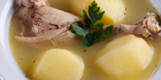 Receita Caldo de mandioca com frango light