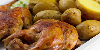 Receita Frango assado com batata 'Low Carb'