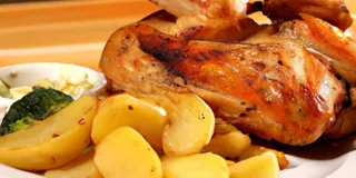 Receita Frango assado com batatas low carb