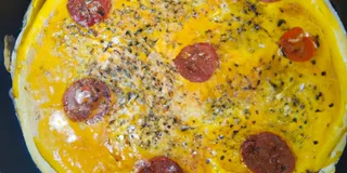 Receita Pizza de omelete na frigideira - Uma receita low carb irresistível!