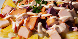 Receita Salada de frango com abacaxi low carb