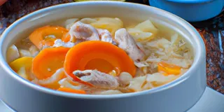 Receita Sopa de Inhame com Frango Saudável e Low Carb