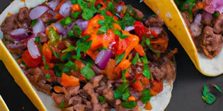 Receita Tacos de carne com legumes Low Carb